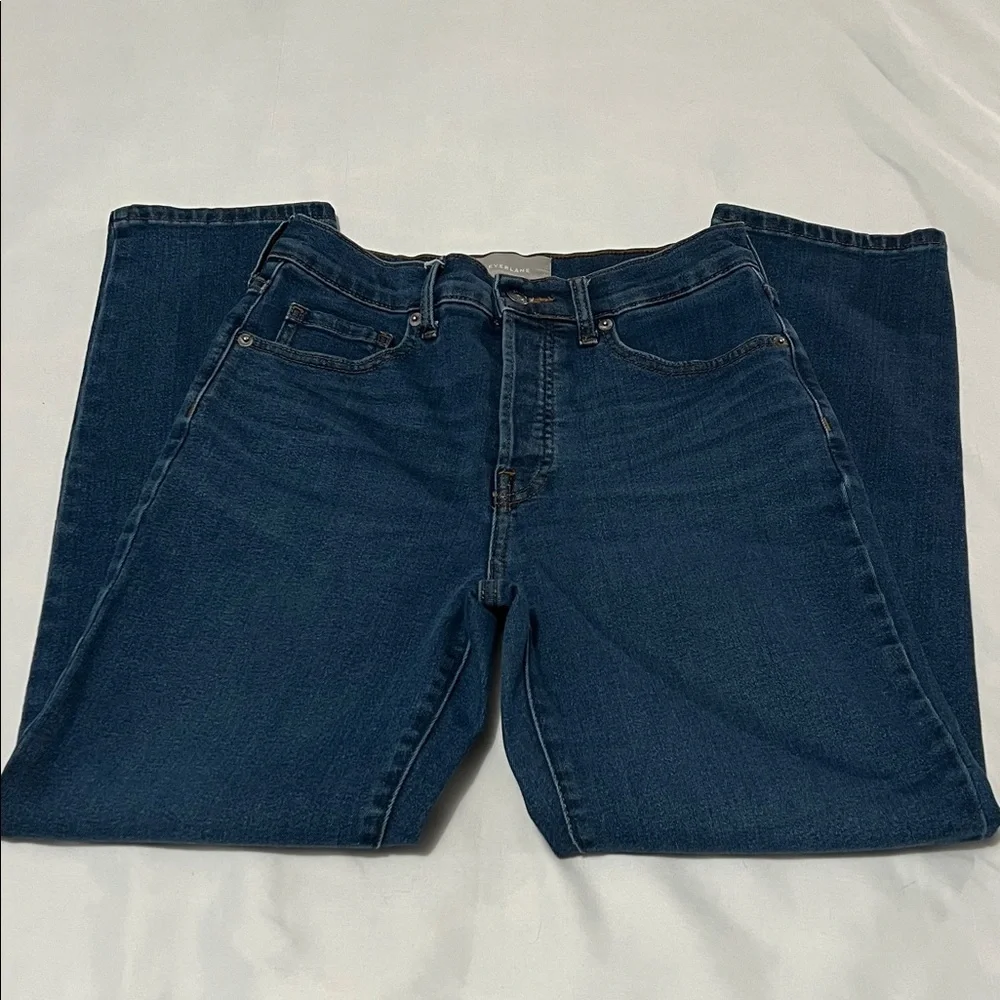 Everlane High Rise Slim Straight Button Fly Cigarette Jeans